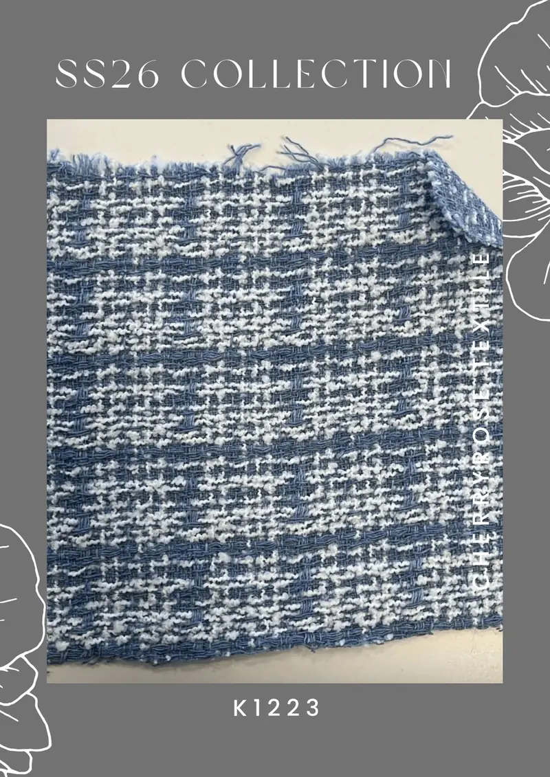Coded fabric quality from the Cherryrose Textile SS26 catalogue