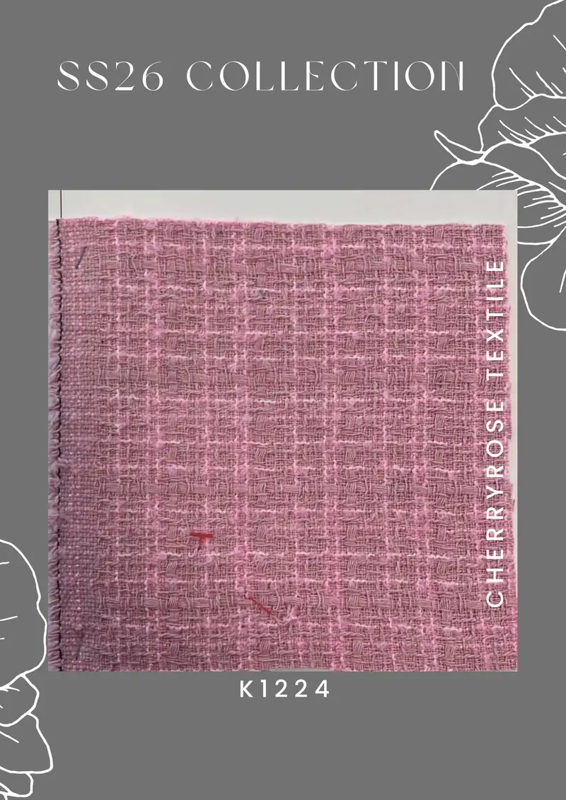 Coded fabric quality from the Cherryrose Textile SS26 catalogue