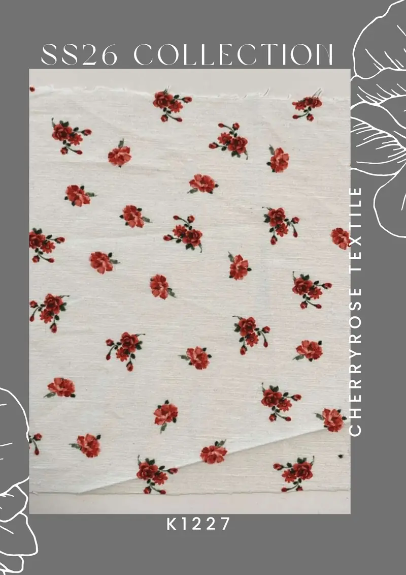 Coded fabric quality from the Cherryrose Textile SS26 catalogue