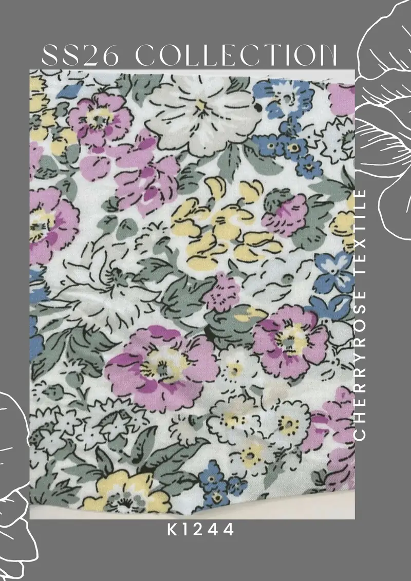 Coded fabric quality from the Cherryrose Textile SS26 catalogue
