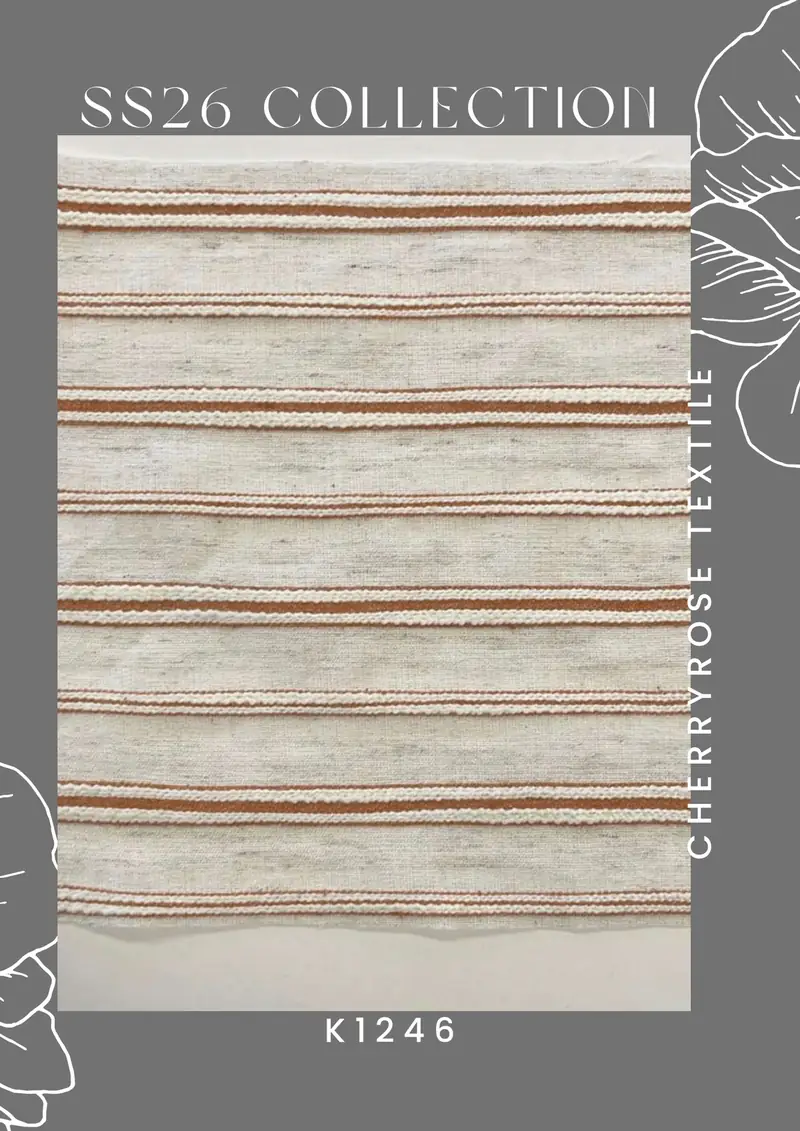 Coded fabric quality from the Cherryrose Textile SS26 catalogue