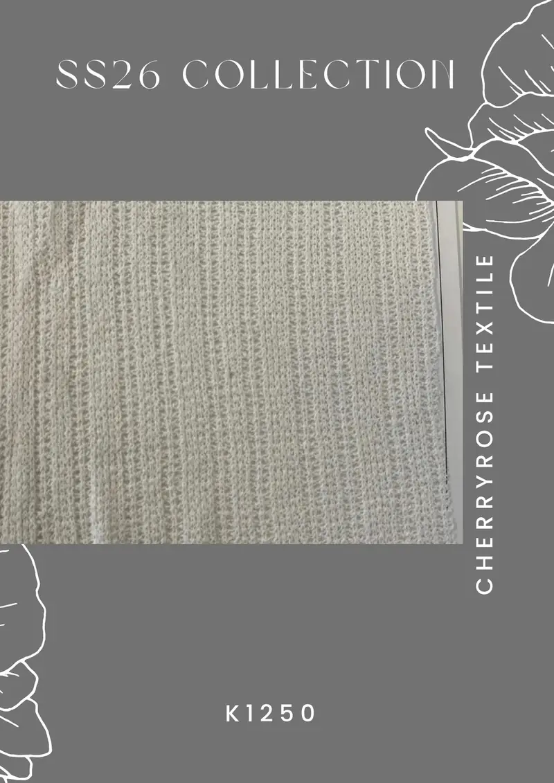 Coded fabric quality from the Cherryrose Textile SS26 catalogue