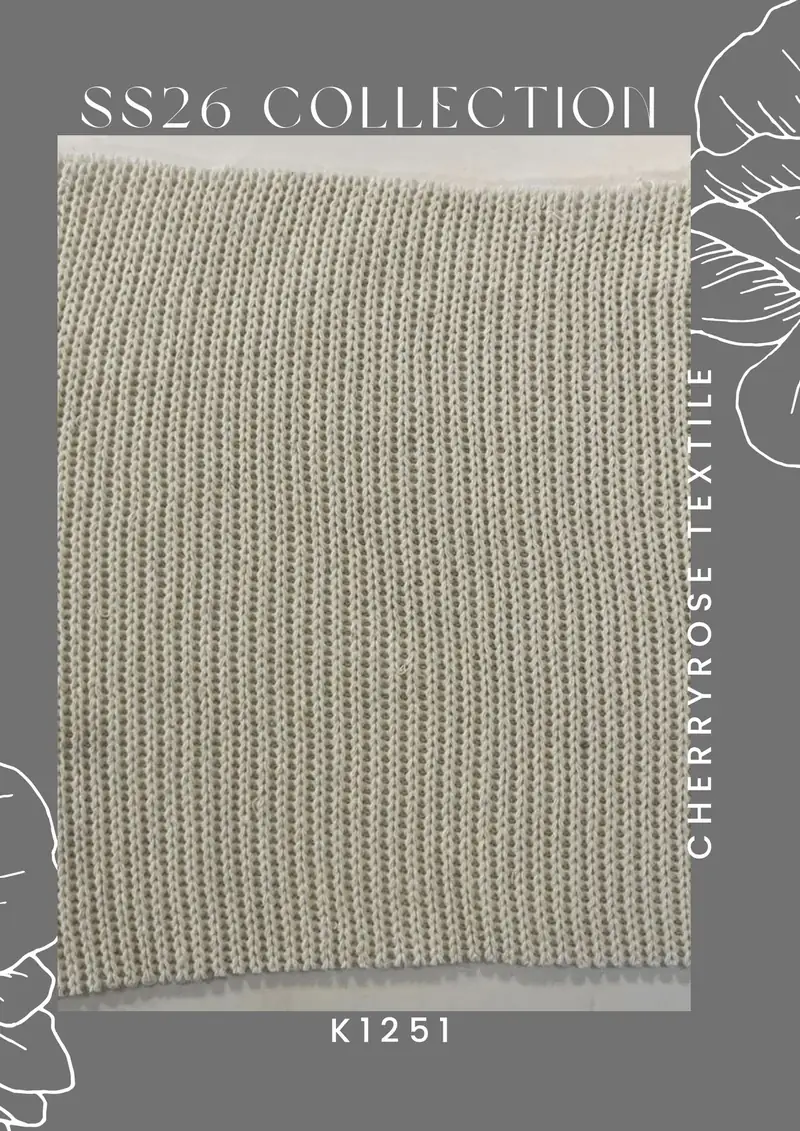 Coded fabric quality from the Cherryrose Textile SS26 catalogue