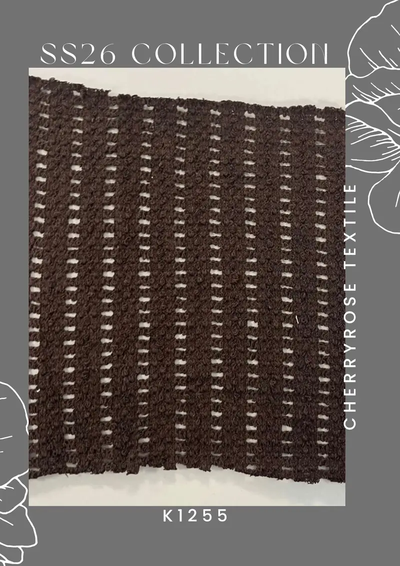 Coded fabric quality from the Cherryrose Textile SS26 catalogue