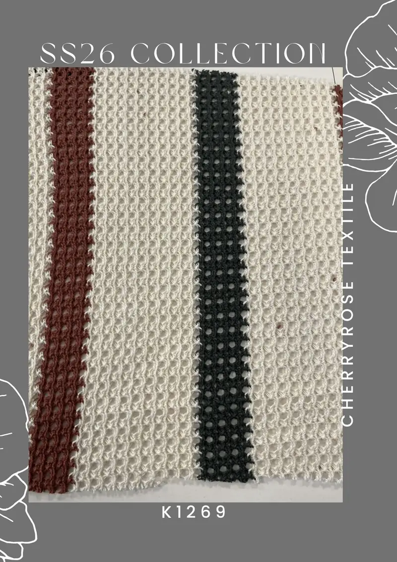 Coded fabric quality from the Cherryrose Textile SS26 catalogue