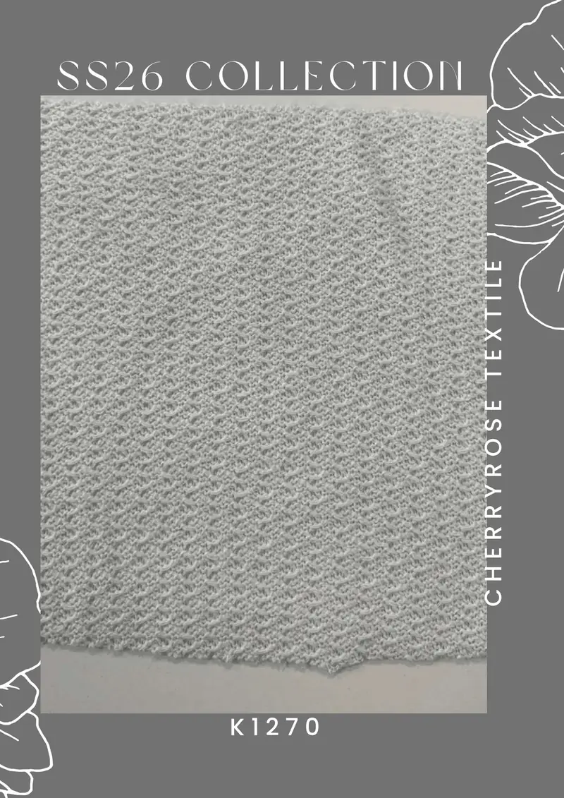 Coded fabric quality from the Cherryrose Textile SS26 catalogue