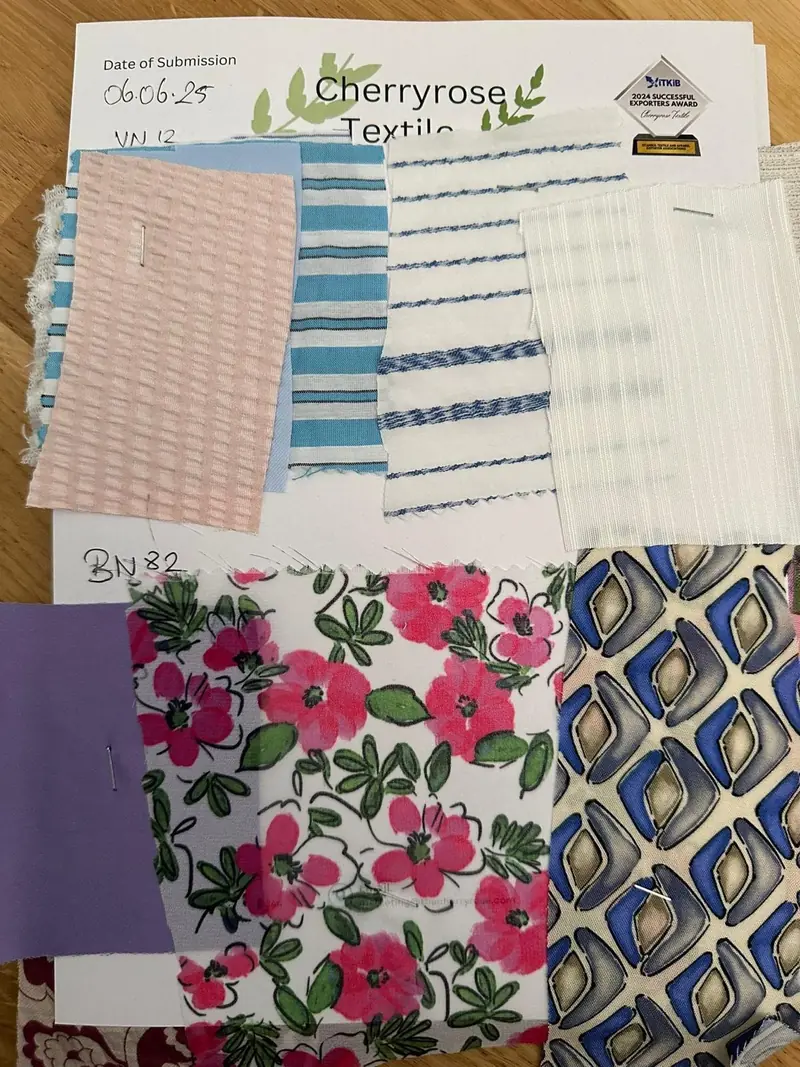 Fabric development shade card, Cherryrose Textile