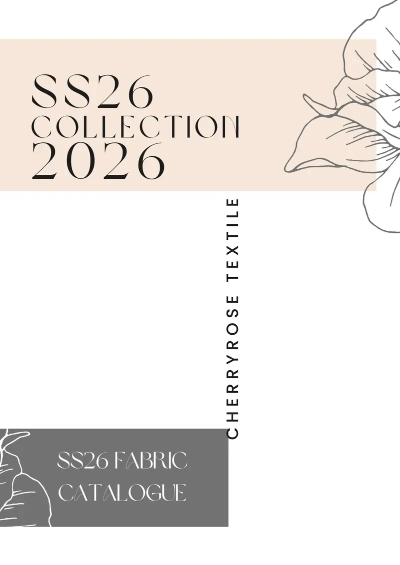Cherryrose Textile SS26 fabric catalogue cover
